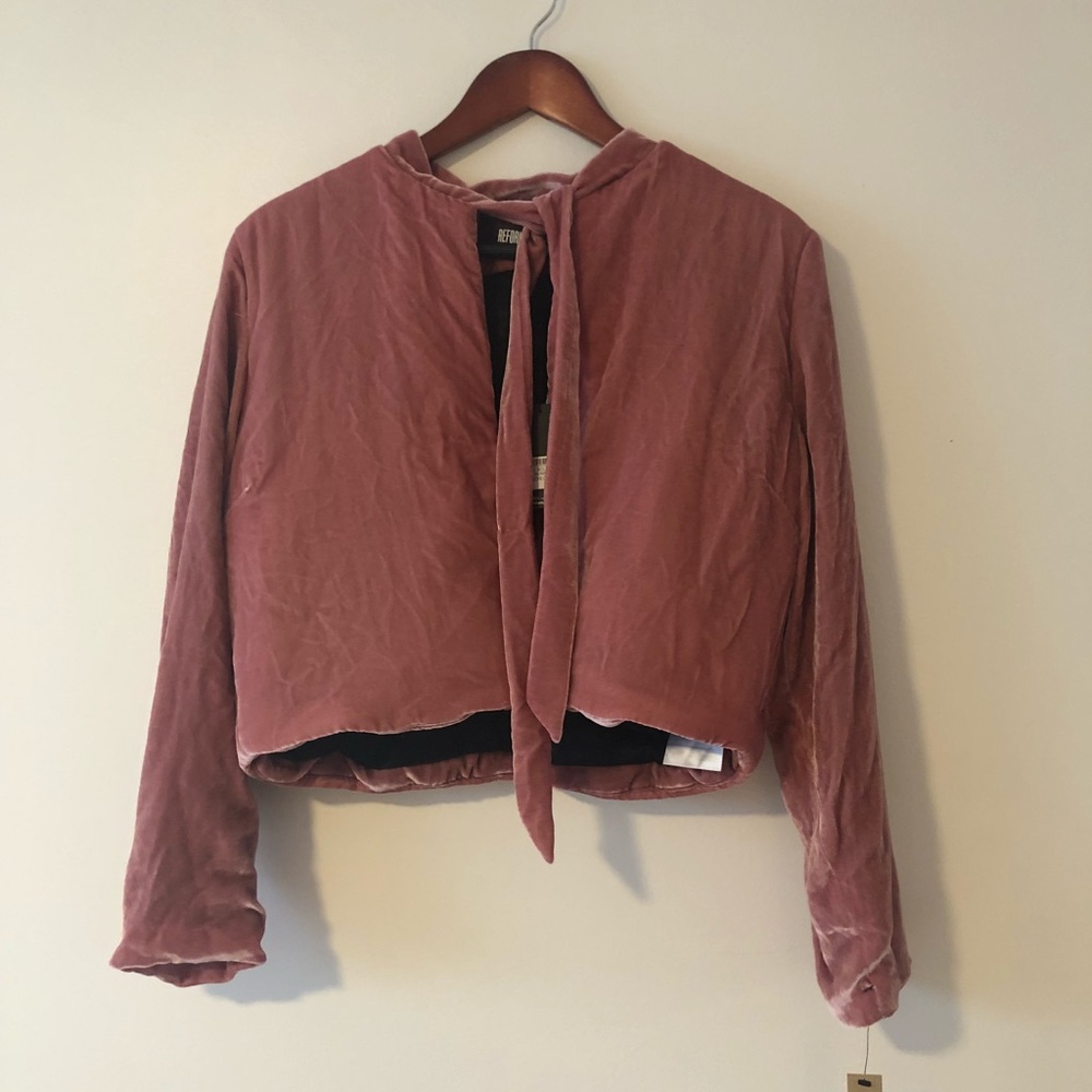 Reformation velvet jacket L